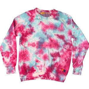 Aviator Nation Tie Dye Sweatshirt Blue & Purple
